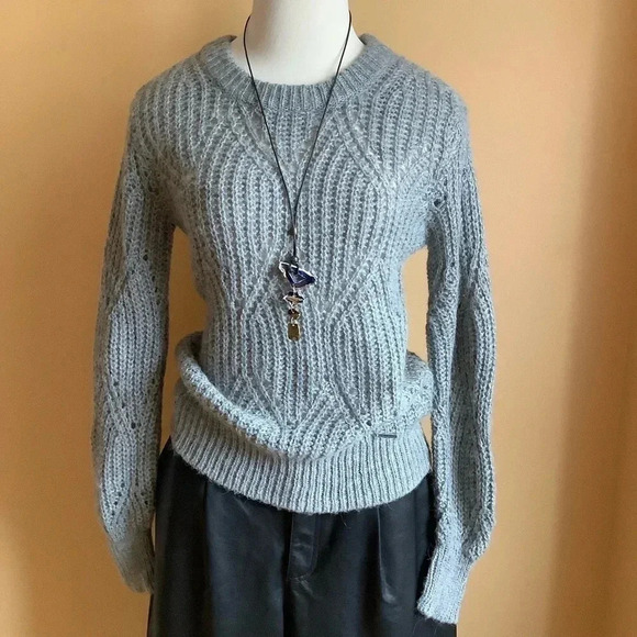 ABERCROMBIE & FITCH Wool/Alpaca Cable Knit Sweater Size S - Picture 2 of 16